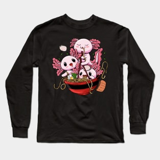 Ramen Axolotl Long Sleeve T-Shirt